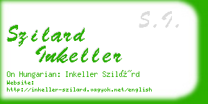 szilard inkeller business card